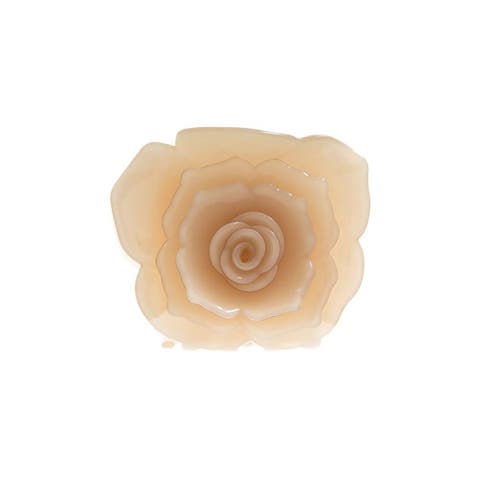 Cream Rose Claw Clip