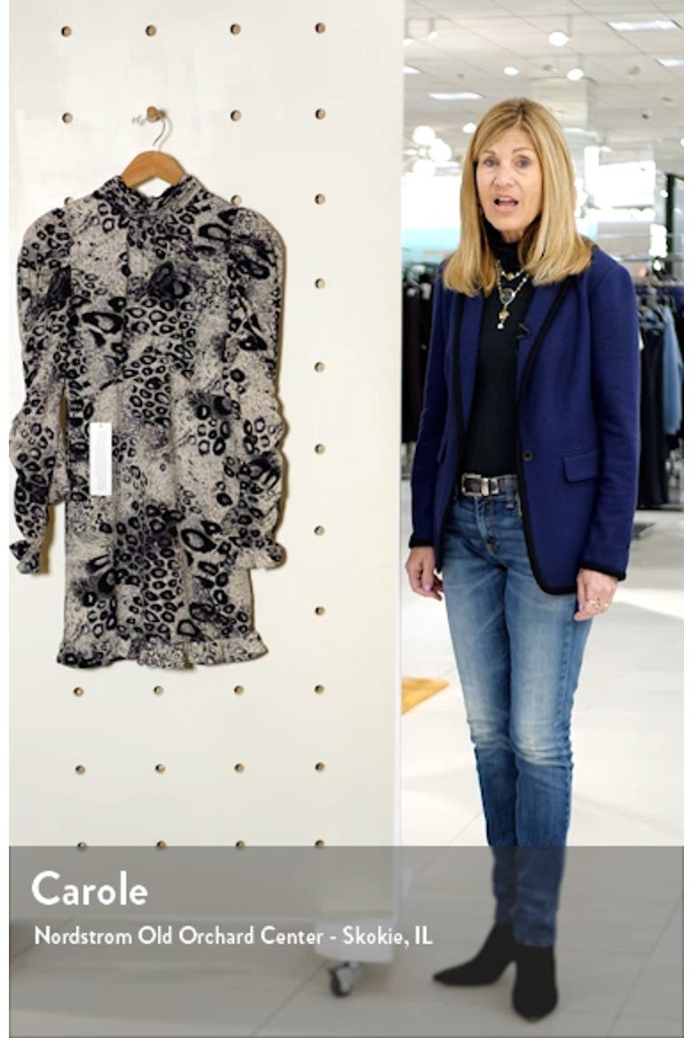 Animal Print Long Sleeve Minidress video