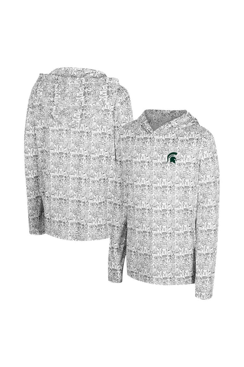 Youth Colosseum Black Michigan State Spartans All-Over Print Hoodie, Alternate, color, Black