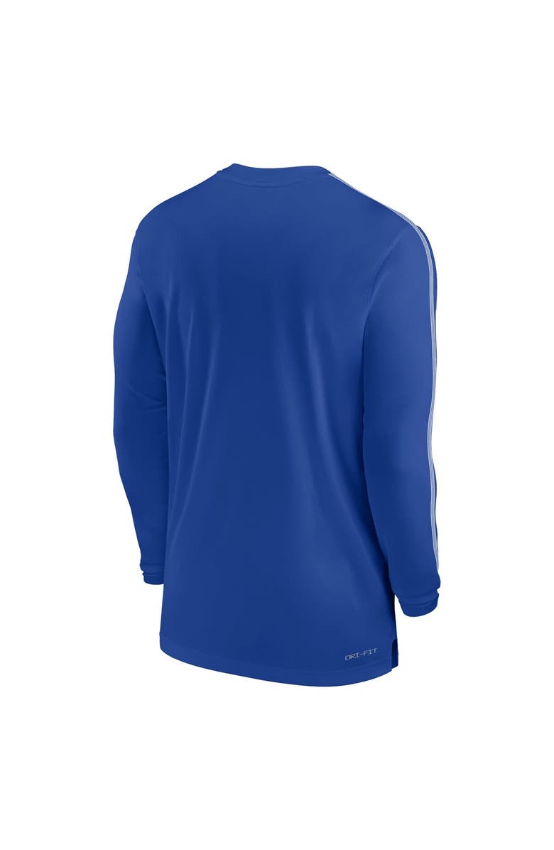 Nike Men's Nike Royal Kentucky Wildcats 2024 Sideline Coach UV Performance Long Sleeve T-Shirt, Alternate, color, 