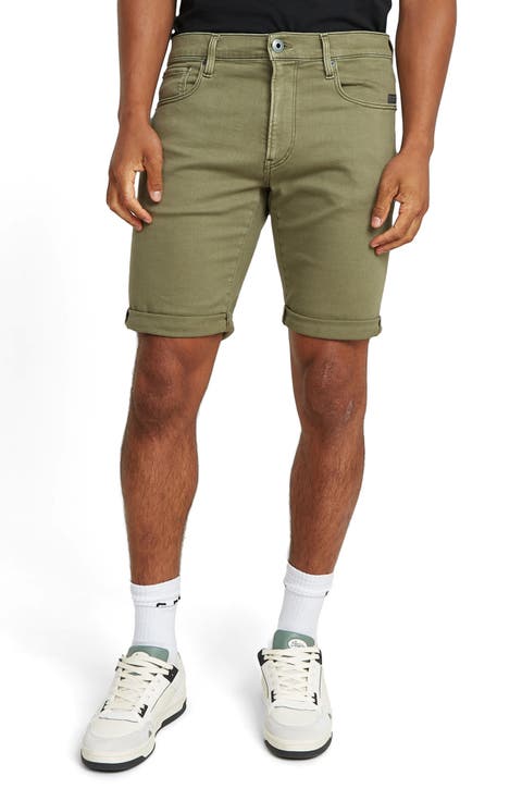3301 Slim Fit Denim Shorts (Faded Shamrock GD)