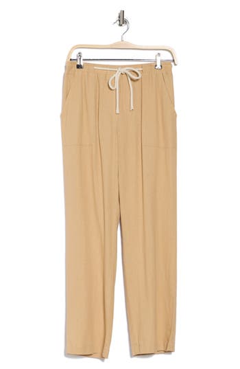 ELIE ELIE TAHARI ELIE ELIE TAHARI DRAWSTRING LINEN BLEND PANTS