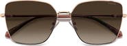 Polaroid 59mm Polarized Butterfly Sunglasses