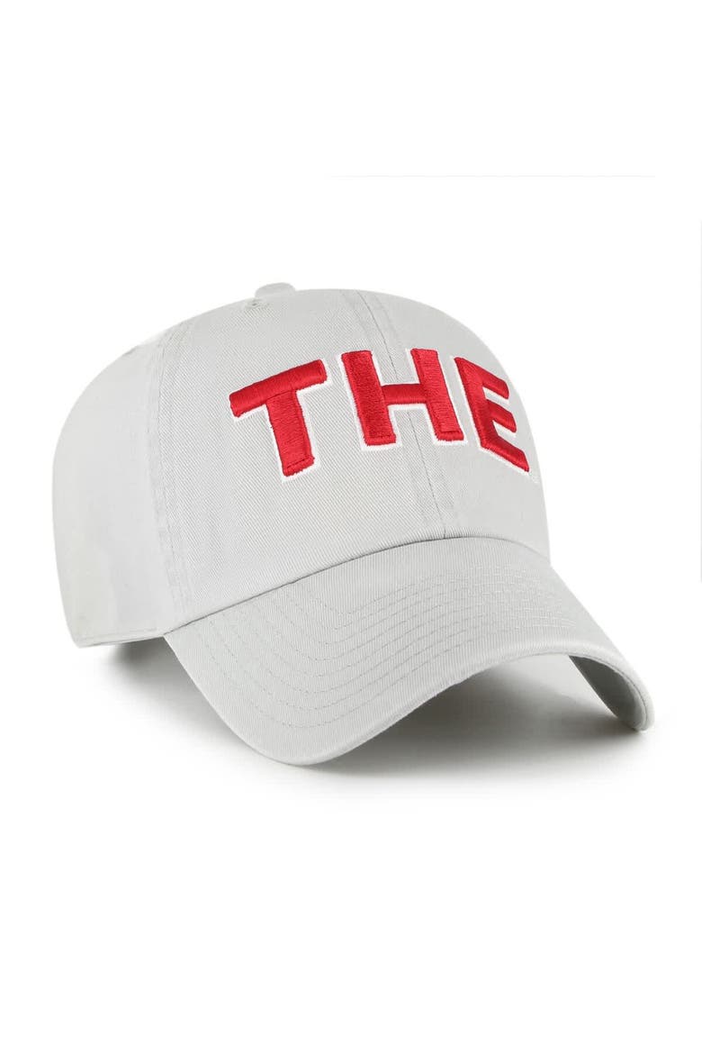 Men's '47 Gray Ohio State Buckeyes Clean Up Adjustable Hat, Alternate, color, Gray