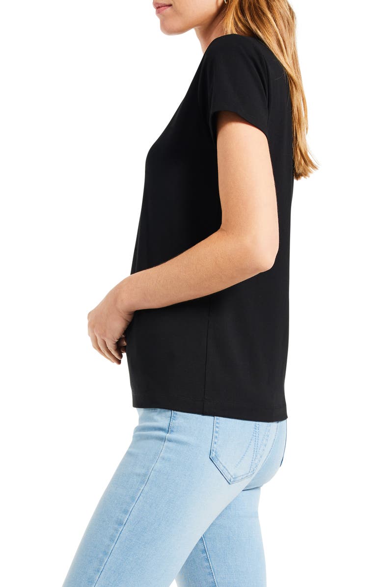 NIC+ZOE Perfect Crewneck T-Shirt, Alternate, color, Black Onyx
