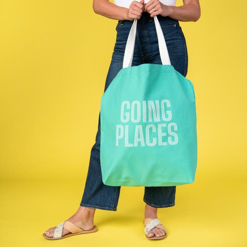 Totalee Gift Going Places Tote Cotton Green In Green