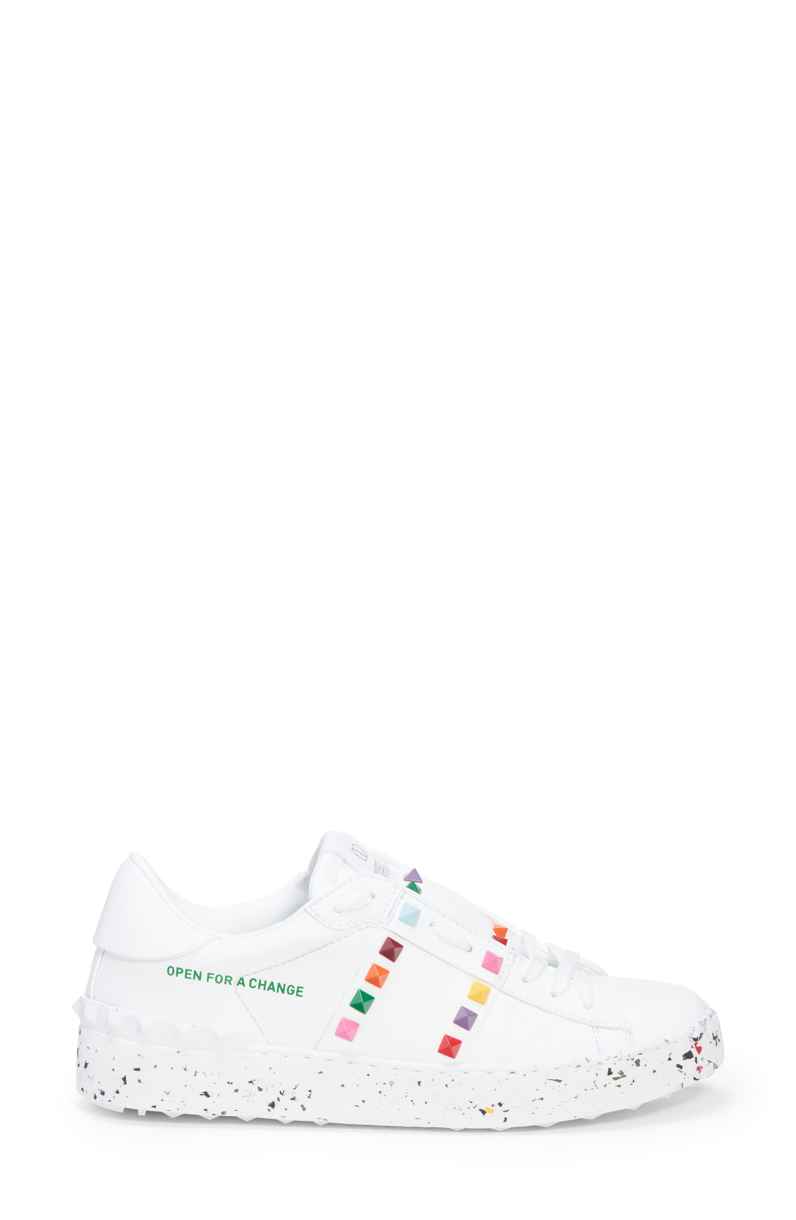 Valentino Garavani Valentino Open For a Change Rainbow Studded Sneaker, Alternate, color, 