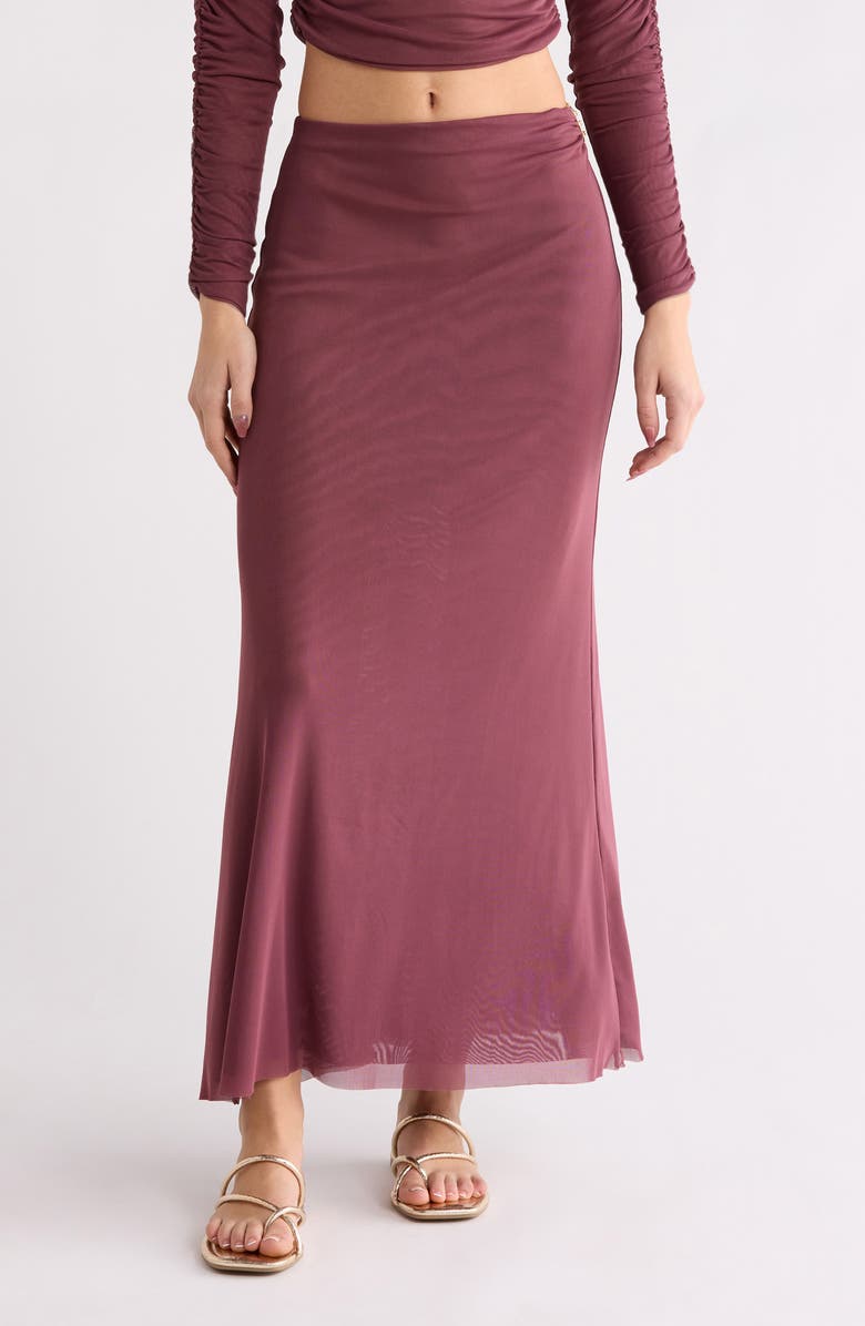 ViX Paula Hermanny Amira Mesh Cover-Up Midi Skirt, Main, color, Purple