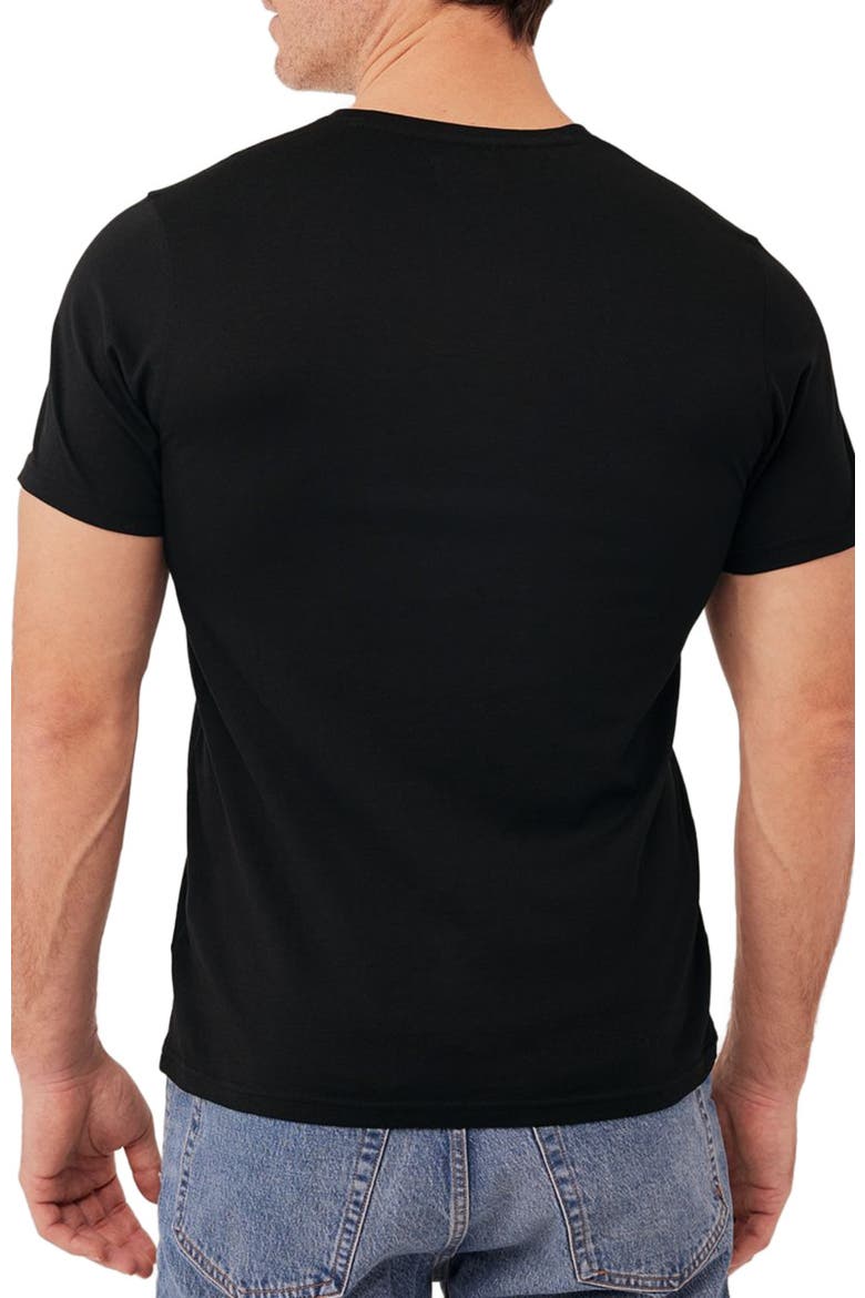 Organic Softspun V-Neck Tee, Alternate, color, Black
