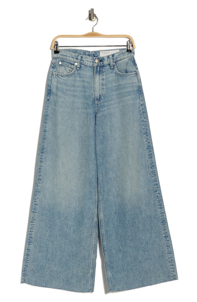 rag & bone Sofie Featherweight High Waist Ankle Wide Leg Jeans, Alternate, color, 