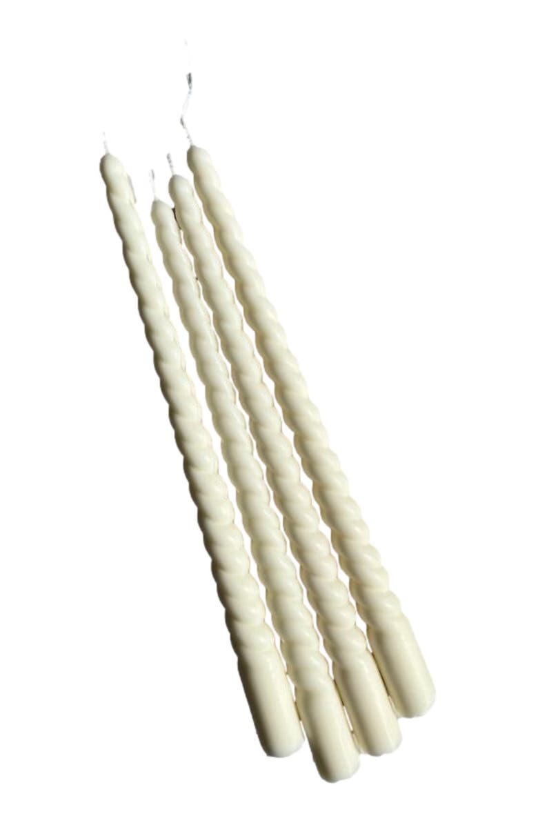 Aaram Luxe Spiral Taper Candles - Set of 2, Alternate, color, Natural