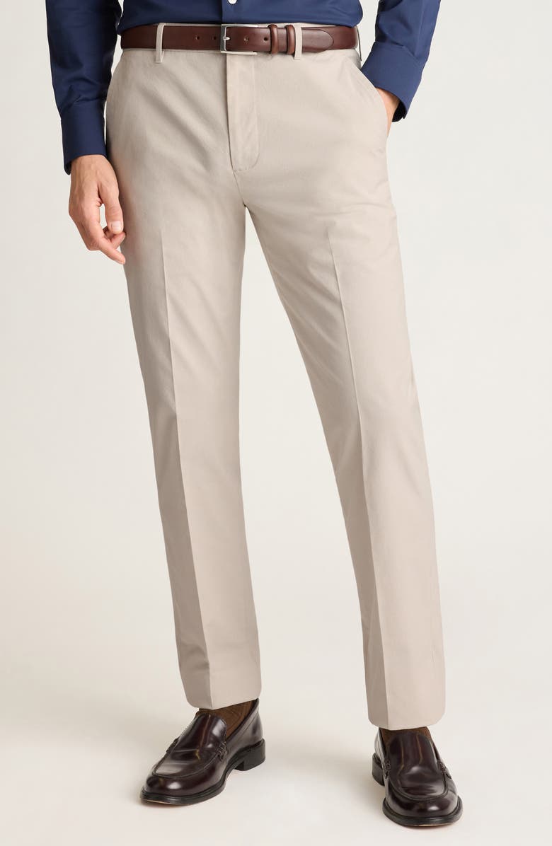 Bonobos Warrior Slim Fit Dress Pants, Main, color, Friday Khaki Fine Stripe