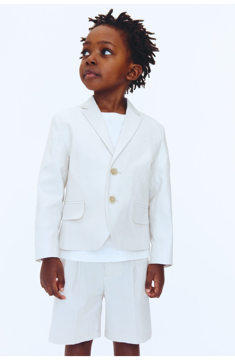 H&M 2-piece Dressy Cotton Set, Alternate, color, White/Beige Striped