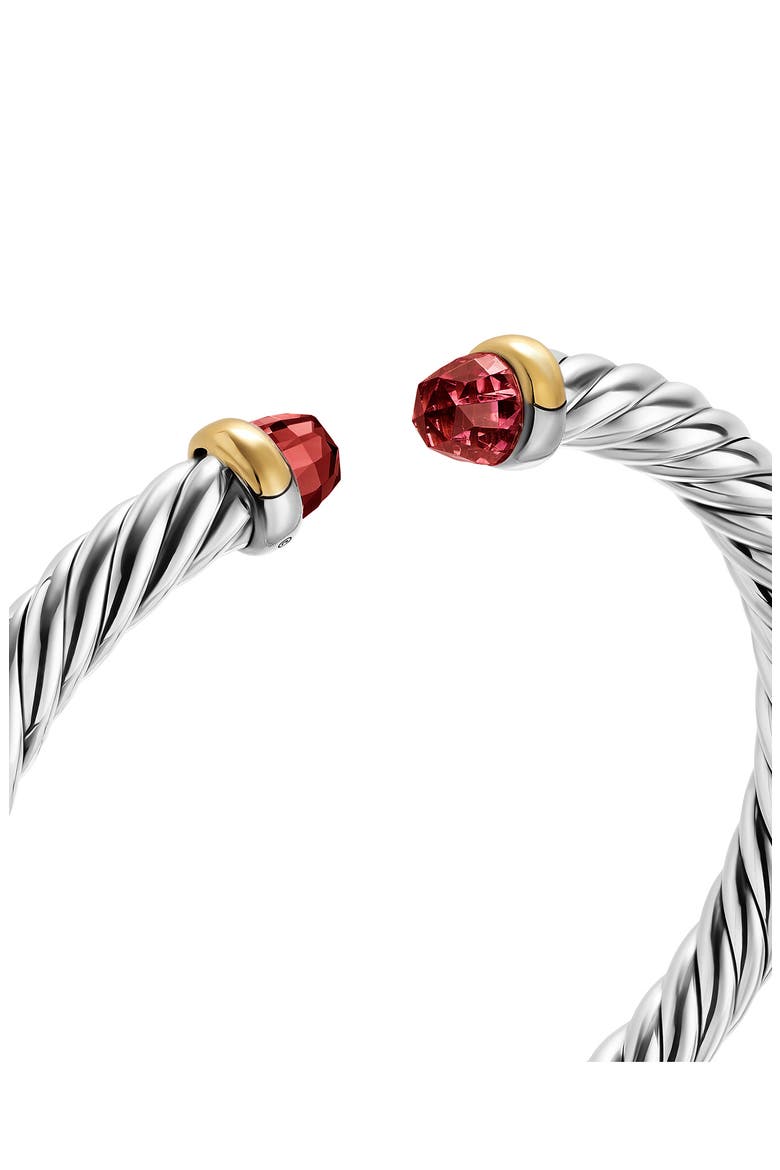 Cable Flex Rock Crystal Bracelet, 6mm, Alternate, color, SILVER