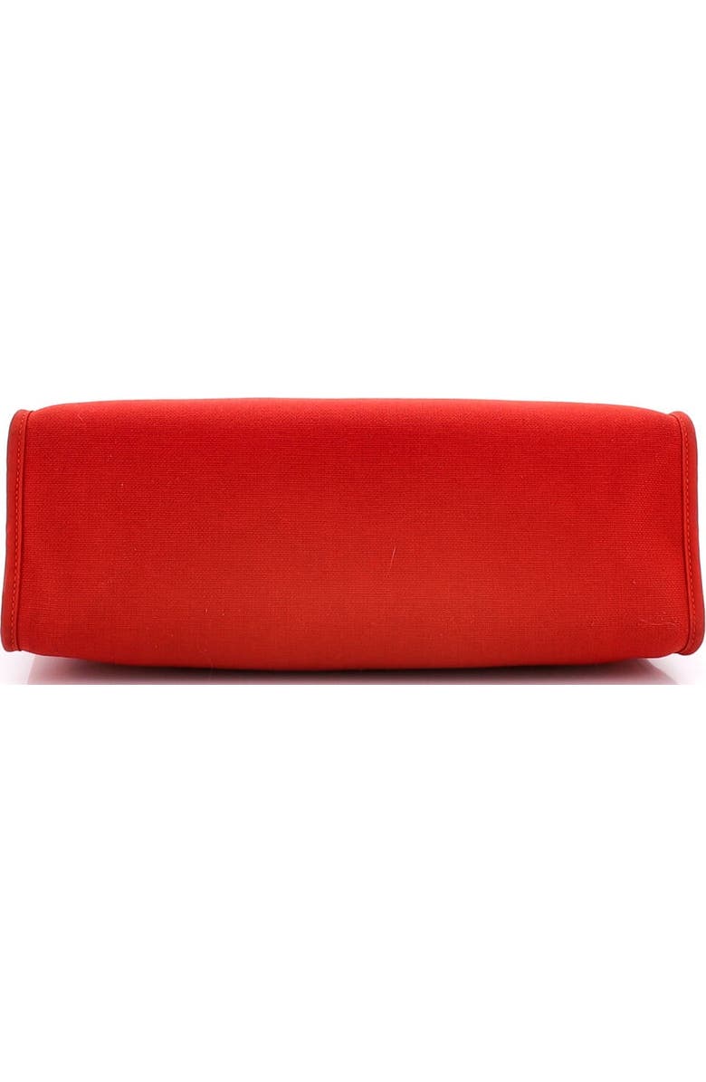Pre-Owned Hermes Herbag Zip Leather and Toile 31, Alternate, color, Rouge Tomate