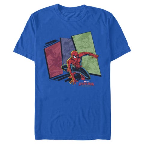 Mens Marvel Spider-Man Brand New Day Villains Halftone Panels T Shirt
