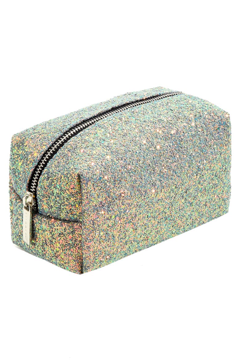Teal Crescent Makeup Bag, Alternate, color, NO COLOR