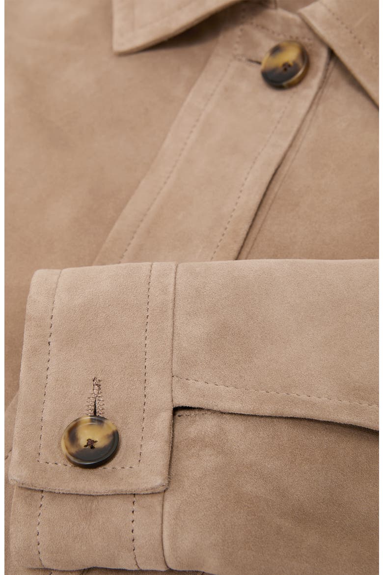 Sonny Suede Crop Jacket, Alternate, color, NEUTRAL