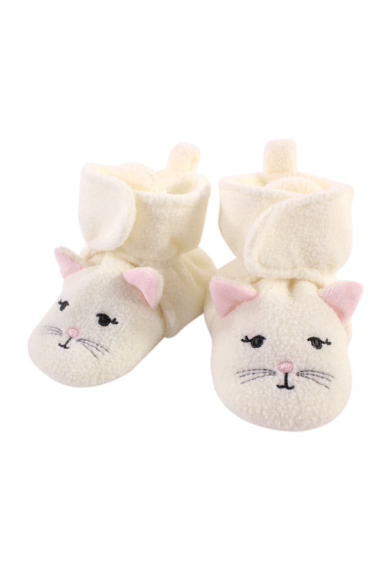 Cozy Fleece Comfort Booties, Main, color, Kitty