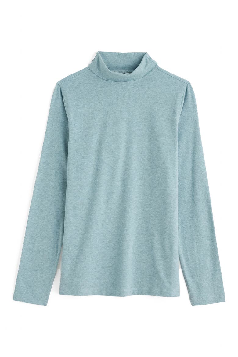 Landing Turtleneck Stretch Organic Cotton Top, Alternate, color, LICHEN