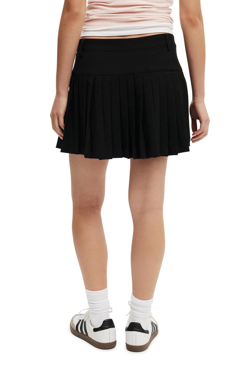 Cotton On Women's Luis Suiting Pleated Skirt, Alternate, color, Black