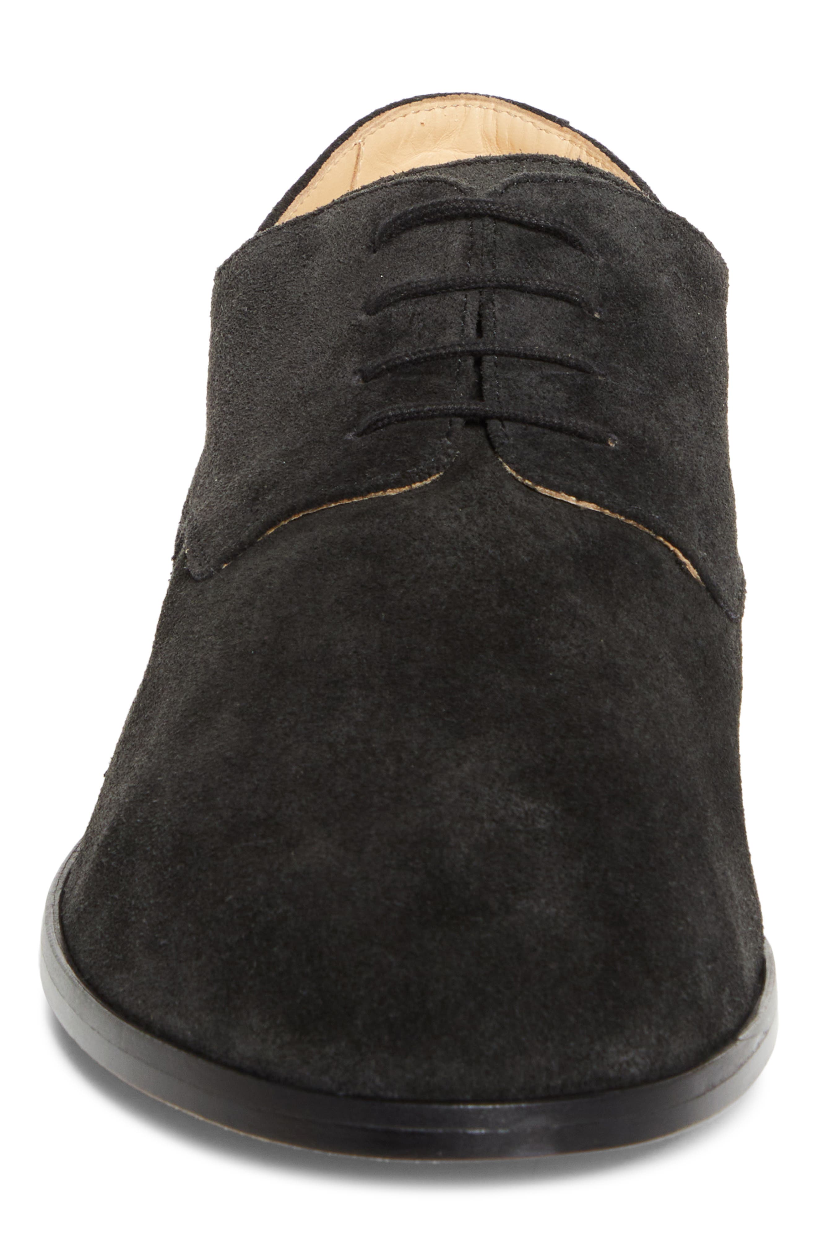 Common Projects Soft Plain Toe Derby, Alternate, color, Off Black