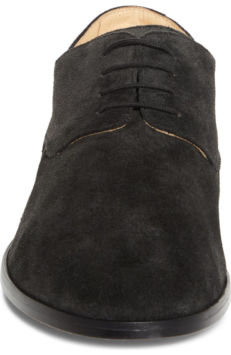 Common Projects Soft Plain Toe Derby, Alternate, color, Off Black