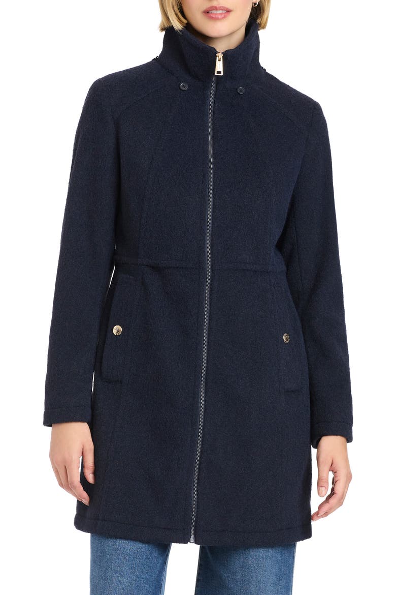 Walking Coat with Removable Hood, Alternate, color, NAVY