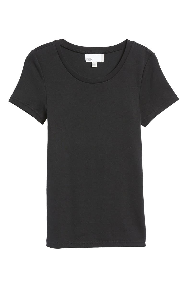 NORDSTROM RACK Essential Crew Neck Ribbed T-Shirt, Alternate, color,