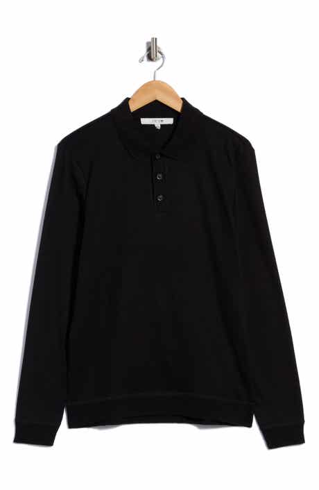 Ribbed Long Sleeve Polo Sweater