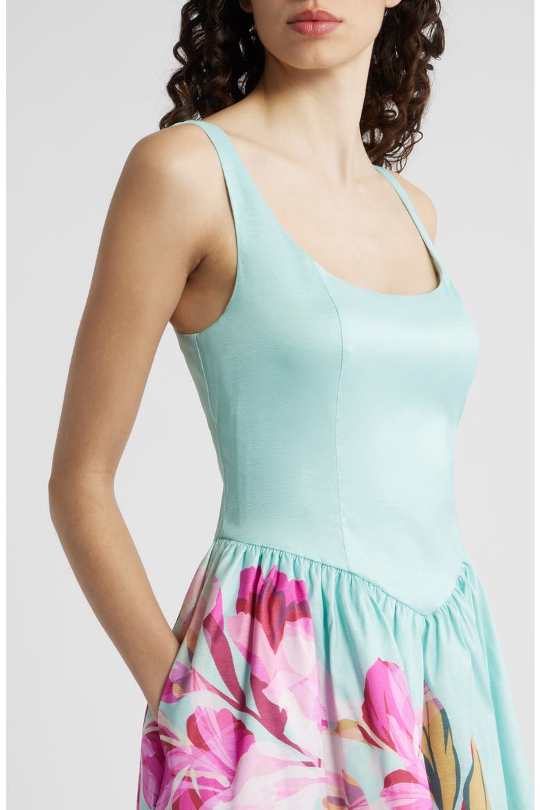 Soleil Cocktail Dress, Alternate, color, MINT/ MULTI PLACEMENT