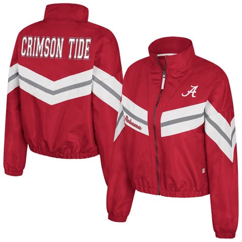Women's Colosseum  Crimson Alabama Crimson Tide Thin Ice Full-Zip Windbreaker