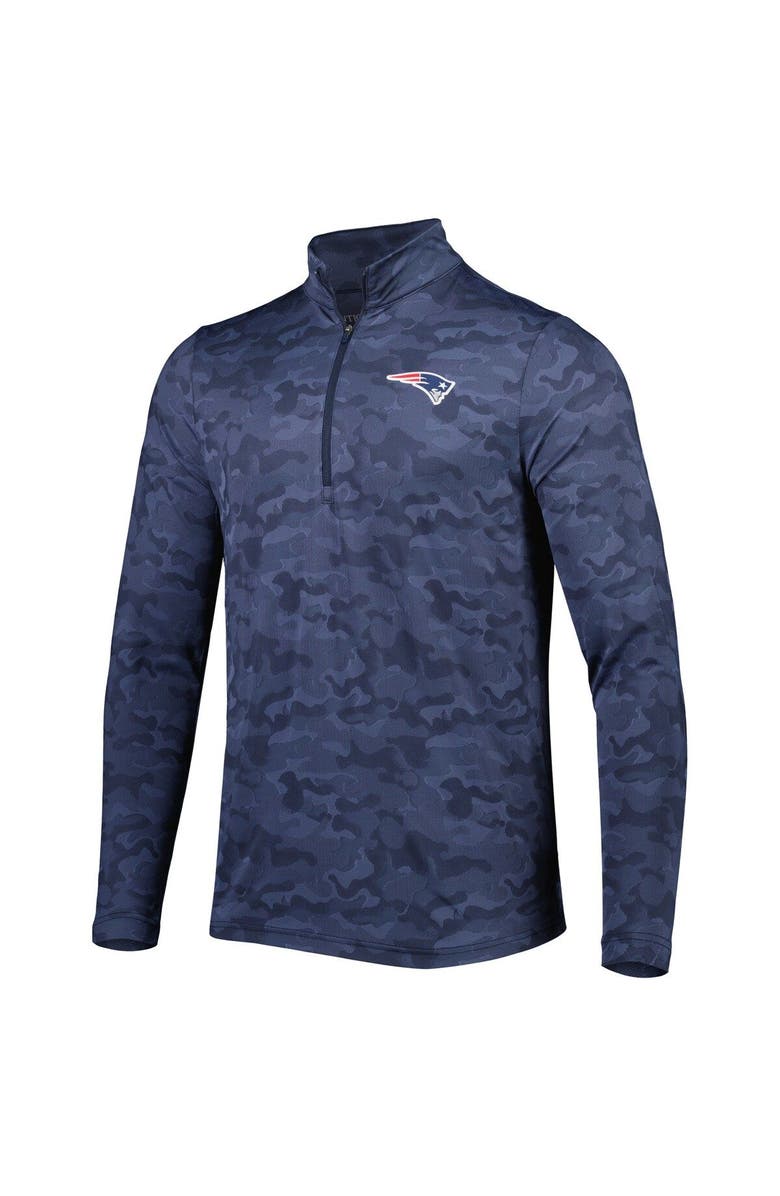ANTIGUA Men's Antigua Navy New England Patriots Brigade Quarter-Zip Sweatshirt, Alternate, color, Navy