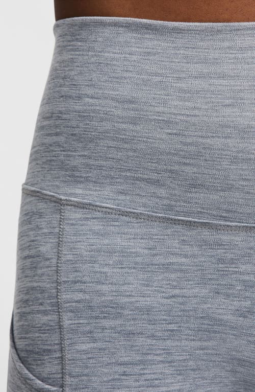 Nike Women's One High-waisted 7/8 Leggings With Pockets In Smoke Grey/black