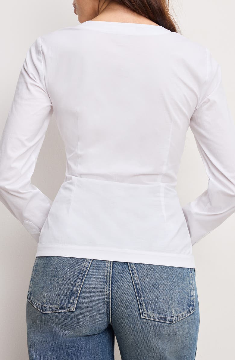 Good American Ruched Poplin Shirt, Alternate, color, 