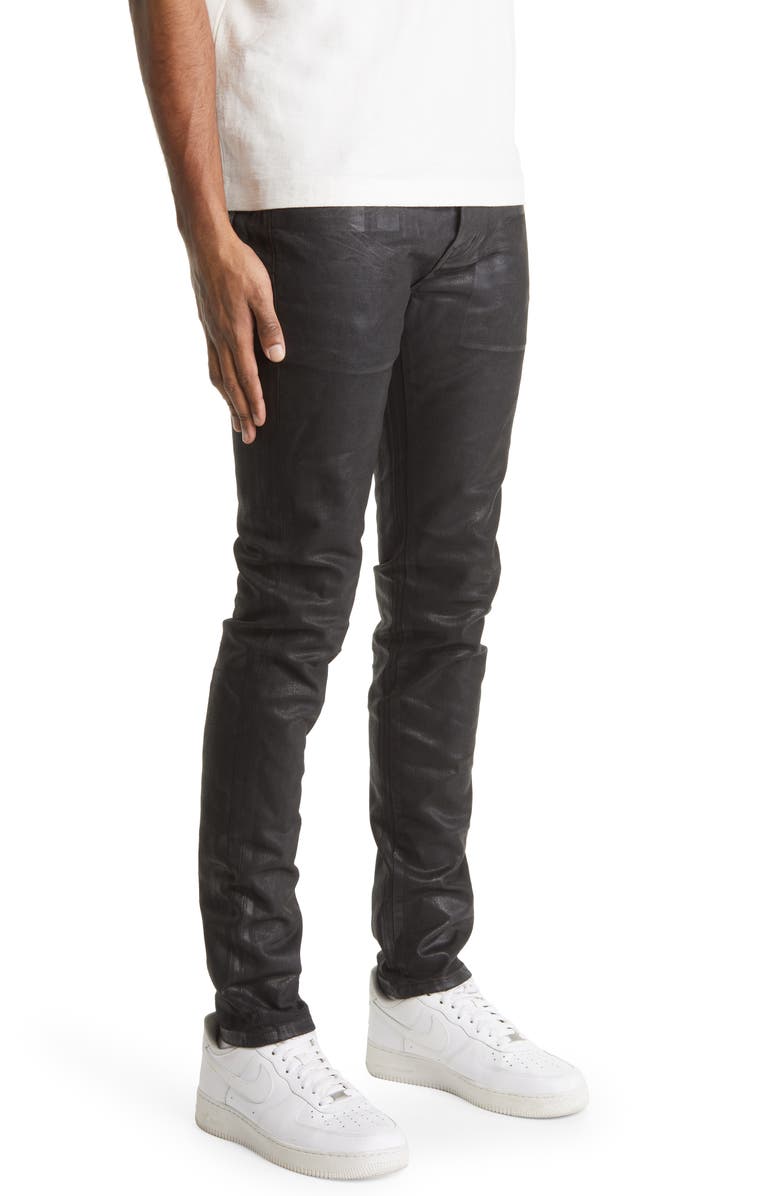 PURPLE BRAND Black Label Coated Stretch Skinny Jeans, Alternate, color, 