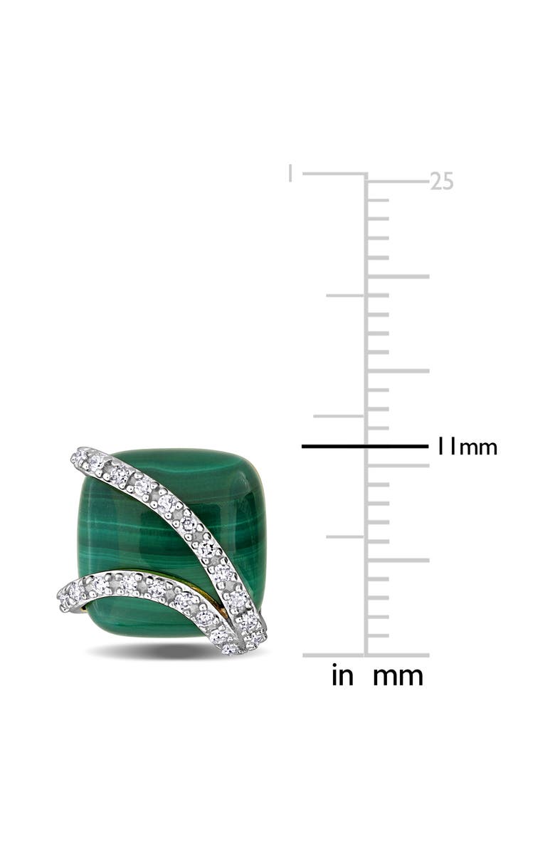 Julianna B. Malachite & Diamond Stud Earrings, Alternate, color, 