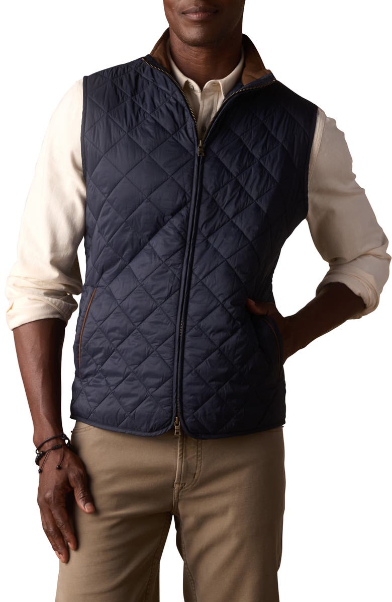 The Normal Brand Quilted Vest, Main, color, Navy