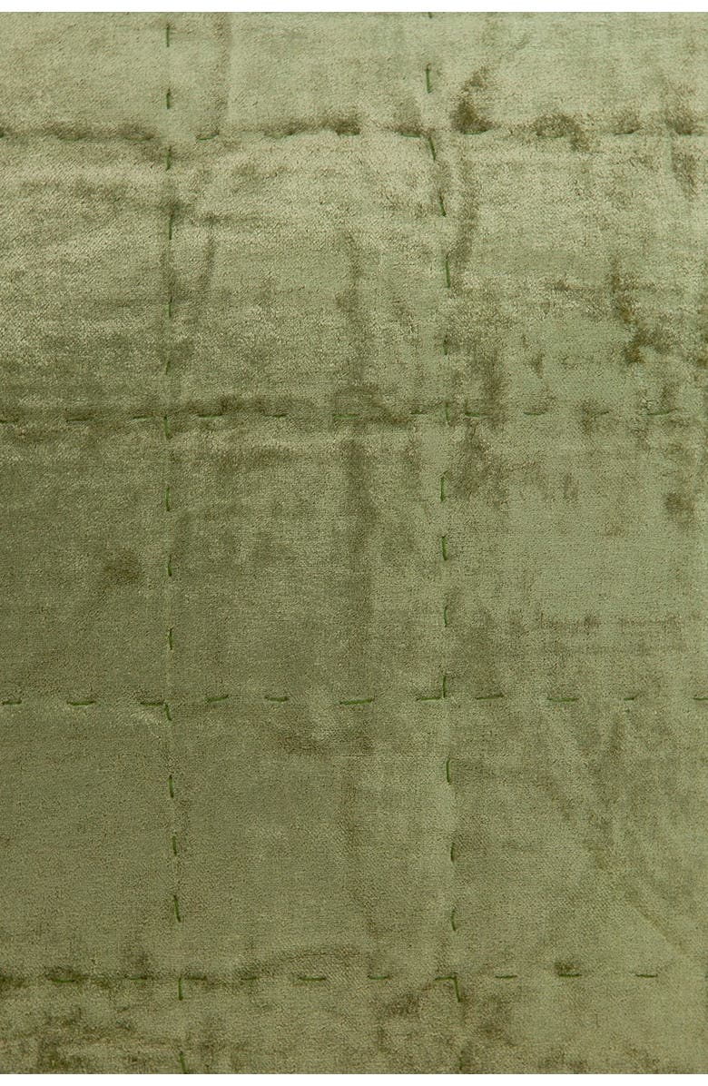 PARKLAND COLLECTION Pilas Transitional Solid Quilted Pillow - 20" x 20" - Olive, Alternate, color,