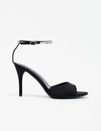 MI/MAI Flavia Satin Crystal Heeled Sandals