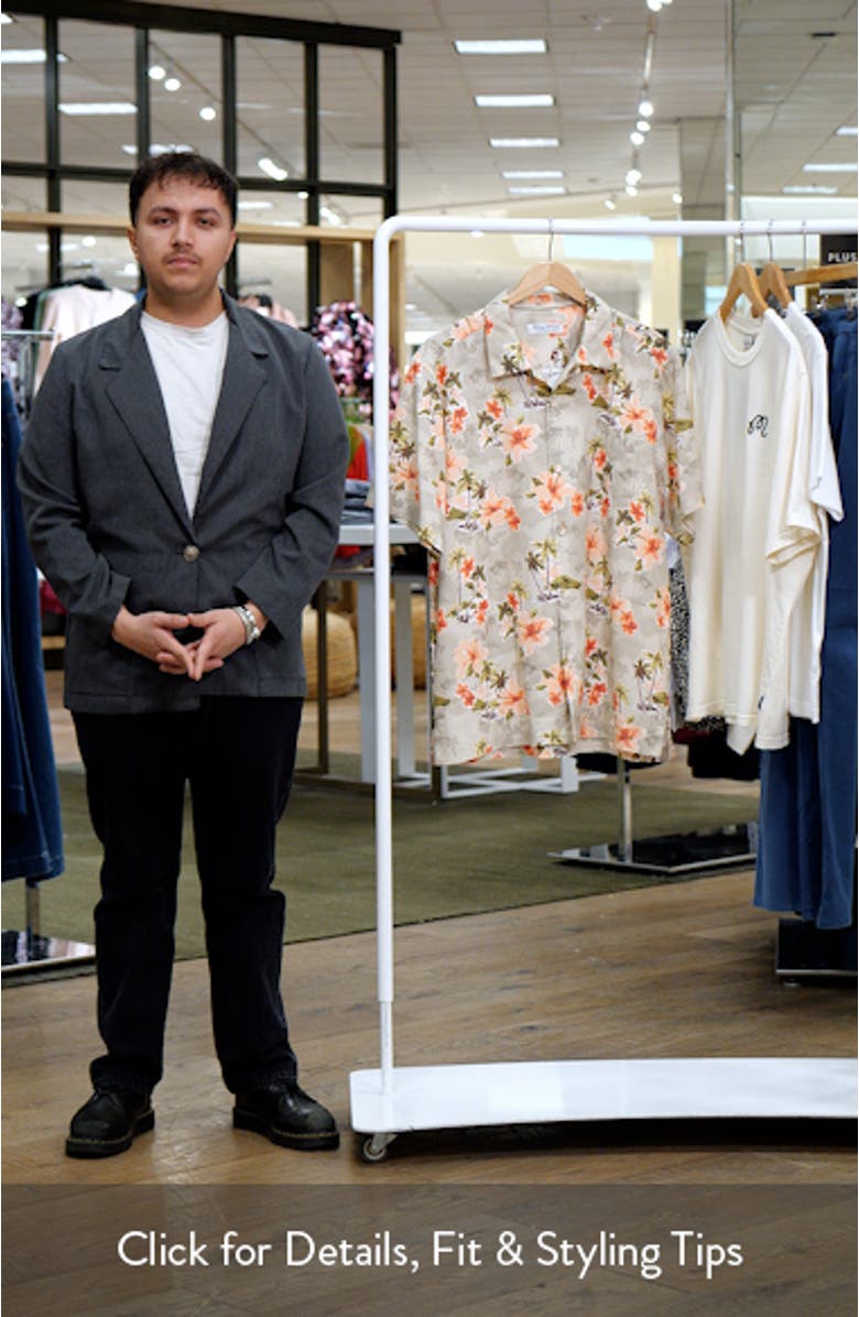 Coastal Ease Palm & Petals Floral IslandZone<sup>®</sup> Camp Shirt, sales video thumbnail