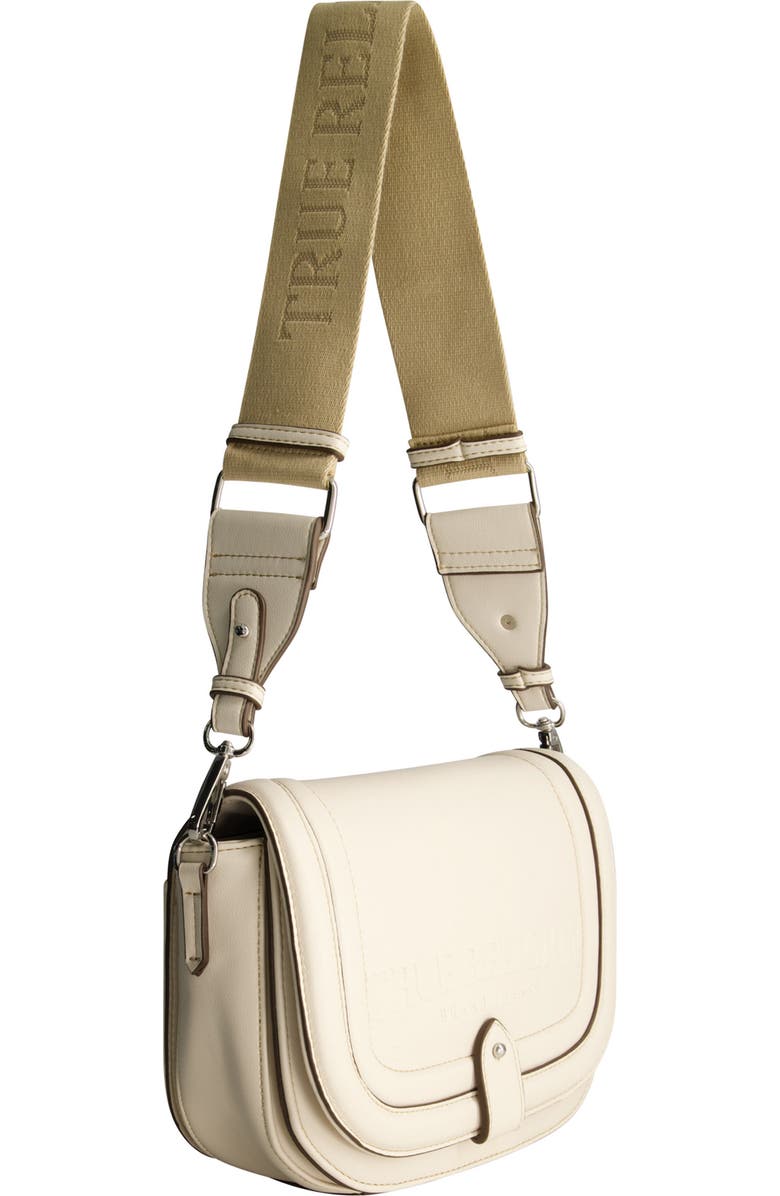 True Religion Bombe Saddle Crossbody Bag, Alternate, color, Cream