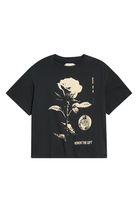Rose From Concrete Cotton Graphic T-Shirt