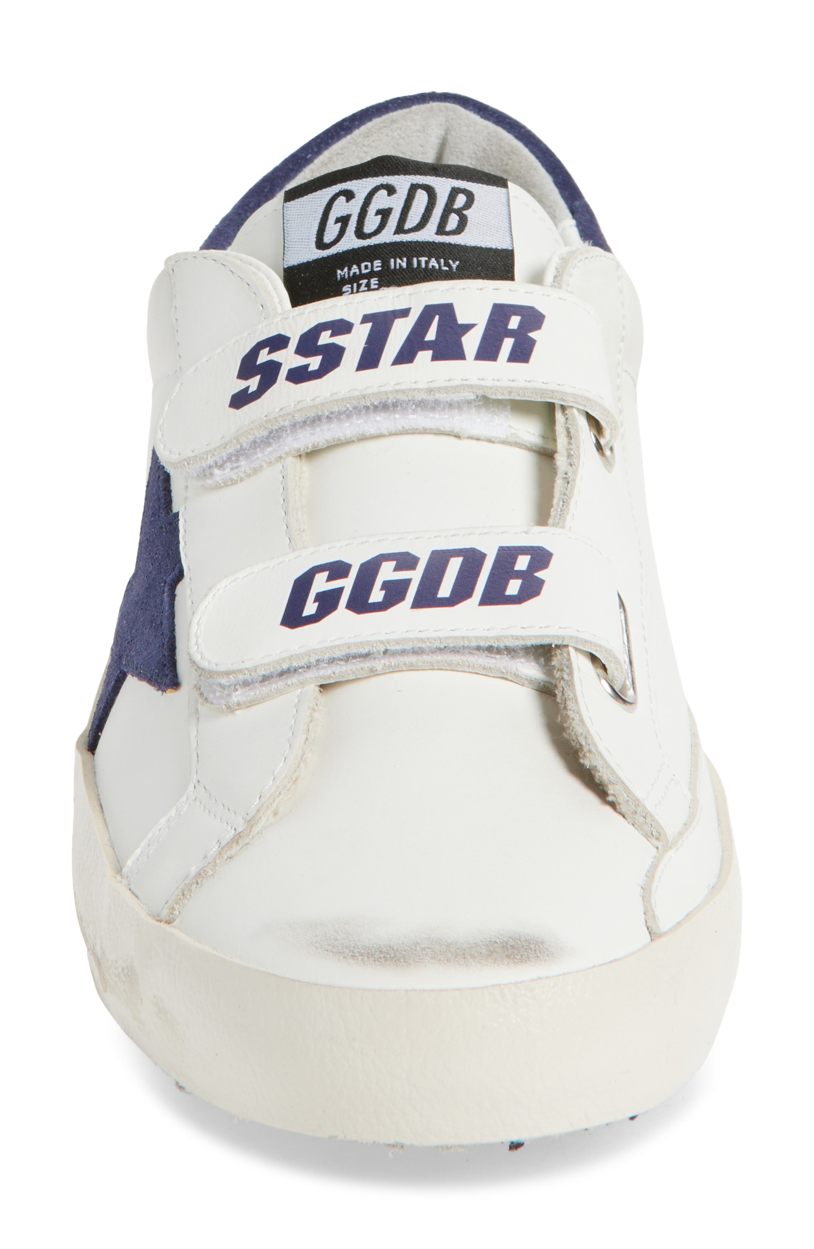 Golden Goose Kids' Old School Sneaker, Alternate, color, White/ Blue Depths