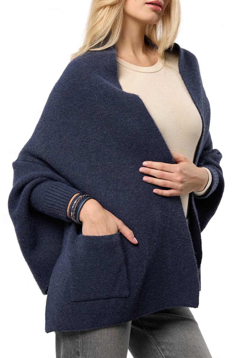 SAACHI Shawl Collar Cardigan, Alternate, color, Denim