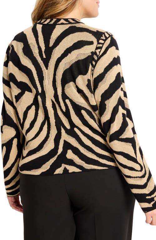 Nic + Zoe Nic+zoe Animal Print Cardigan In Multi