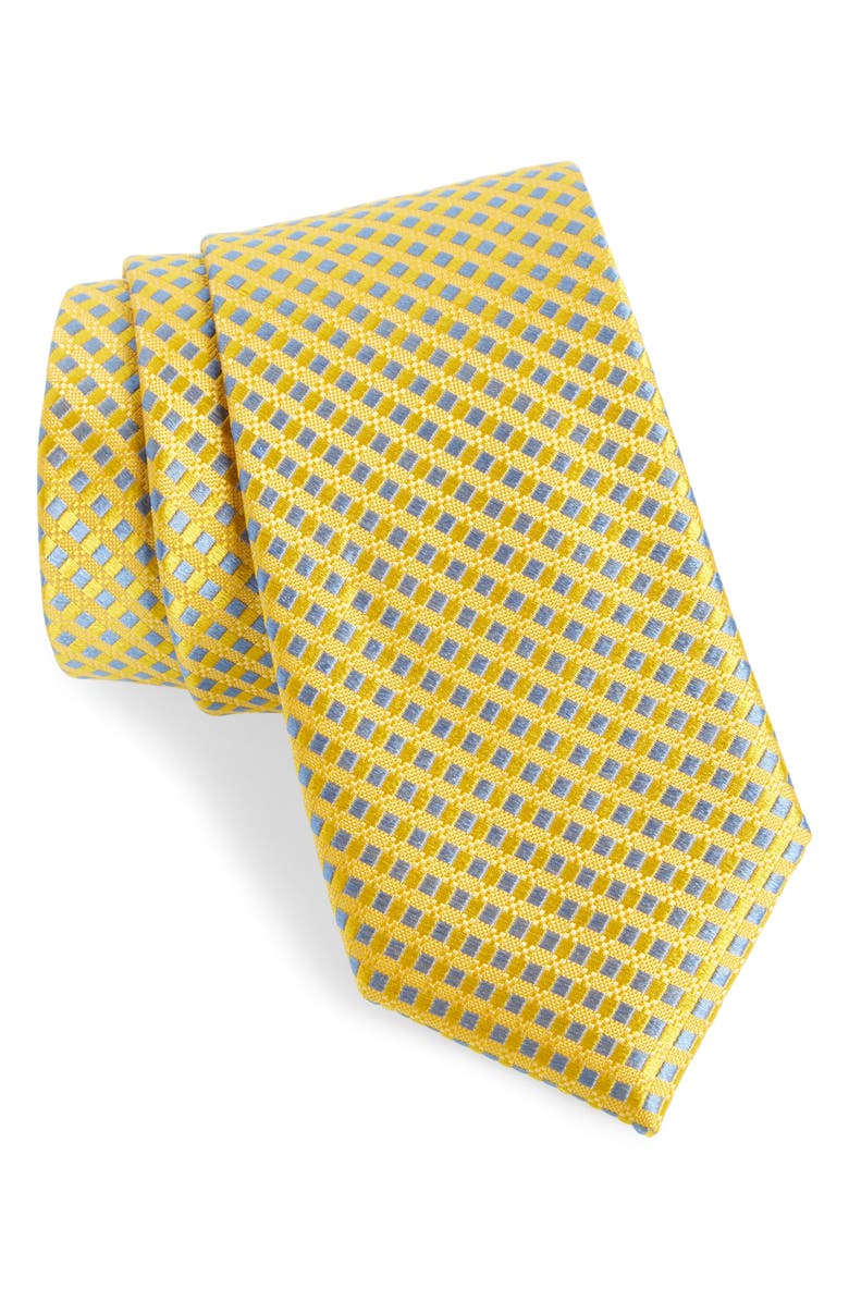 NORDSTROM MEN'S SHOP Nathan Neat Silk Tie, Main, color, Lemon