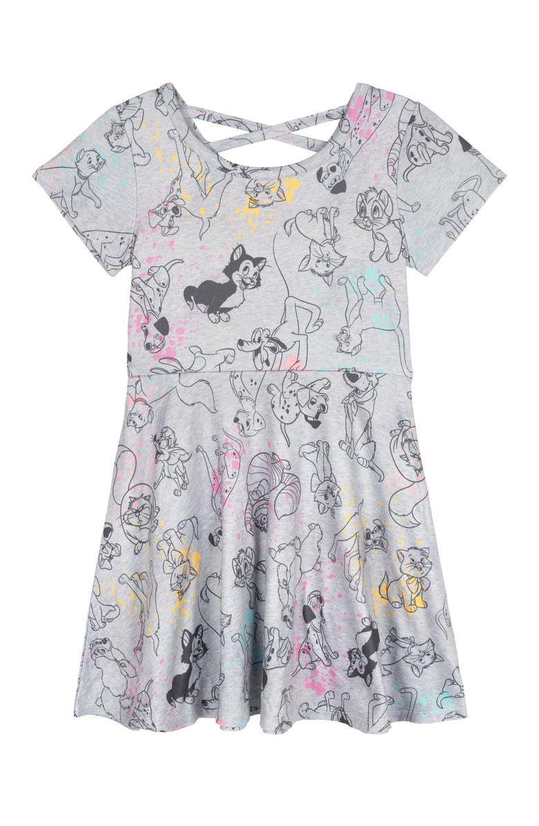 Disney 2-Piece Skater Dress Set, Alternate, color, Lady Marie Blue Grey