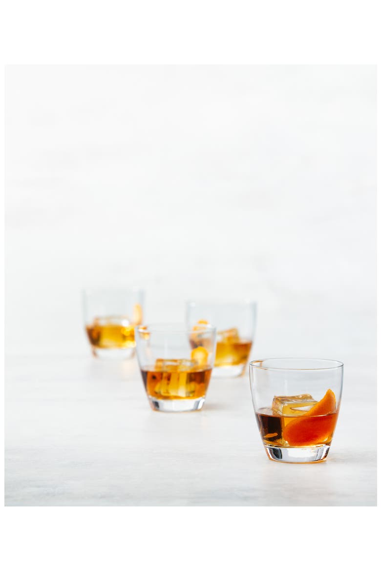 Set of 4 Era Double Old Fashion Glasses, Alternate, color, CLEAR