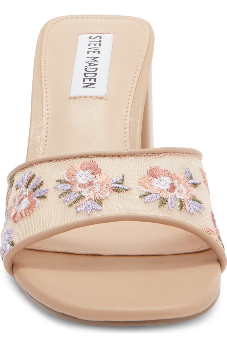 Steve Madden Claudiah Floral Embroidered Slide Sandal, Alternate, color,